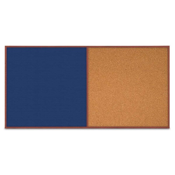 Enclosed Corkboard, 1 Door, 72"x48", 4" Fra, UV3419-BLACK-AMETHY